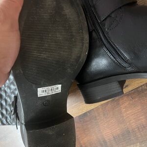 Black Wide Width Boots with Zipper